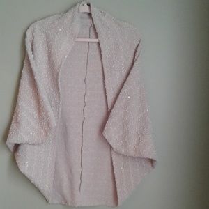 Cream with sequins  Forever 21 wrap/shrug size M